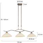 Steinhauer Capri Hanglamp Brons 3-lichts
