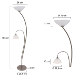 Steinhauer Capri Vloerlamp 2-lichts Zilver 182cm