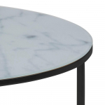 Salontafel Felien Glas Wit Ø80cm - Giga Living