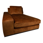 PTMD Bank Block Chaise Longue Arm L Adore Rust