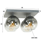 Plafondlamp 4L Shaded - Giga Meubel
