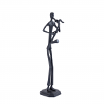 PTMD Standbeeld Kali Man met Saxofoon Aluminium Zwart