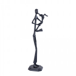 PTMD Standbeeld Kali Man met Saxofoon Aluminium Zwart