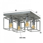 Plafondlamp 4L Cubic - Giga Meubel