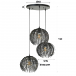 Hanglamp 3L Beach Getrapt - Giga Meubel