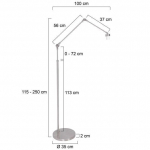 Steinhauer Maxi Knik Vloerlamp 1-lichts armatuur 127cm