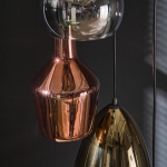 Hanglamp 5-Lichts Driekleur Getrapt Mix Glas - Giga Meubel