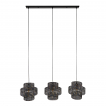 Hanglamp Lantern 3-Lichts Zwart/Bruin - Giga Meubel