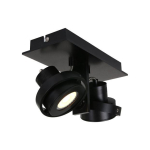 Steinhauer Quatro LED Wandlamp/spot Zwart 2-lichts