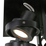 Steinhauer Quatro LED Wandlamp/spots Zwart 4-lichts 24cm