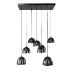 Hanglamp Mirror 4+3-Lichts Zwart Nikkel