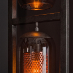 Vloerlamp 3-Lichts Tower Smoke Glas Geperforeerd Staal Artic Zwart - Giga Meubel