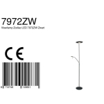 Steinhauer Zodiac LED Vloerlamp 2-lichts Zwart 116cm