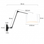 Steinhauer Prestige Chic Wandlamp Met Effen Witte Kap Ø30cm