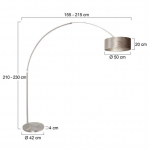 Steinhauer Sparkled Light Vloerlamp Met Zilveren Kap Ø50cm