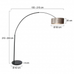 Steinhauer Sparkled Light Vloerlamp Met Zilveren Kap Ø50cm