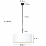 Steinhauer Sparkled Light Hanglamp Met Witte Kap Ø50cm