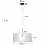 Steinhauer Sparkled Light Hanglamp Met Zilveren Kap Ø50cm