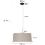 Steinhauer Sparkled Light Hanglamp Met Grijze Kap Ø50cm