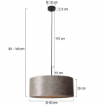 Steinhauer Sparkled Light Hanglamp Met Zilveren Kap Ø50cm