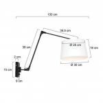 Steinhauer Prestige Chic Wandlamp Met Wit Linnen Kap Ø30cm