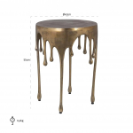 Richmond Bijzettafel Carly Brushed Goud