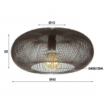 Plafondlamp 43cm Copper Twist - Giga Meubel