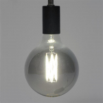 Lichtbron LED filament bol Ø12,5 - E27 6W dimbaar / Smoke Grijs