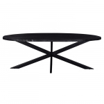 Eettafel Pure Black Mangohout 220cm - Giga Meubel