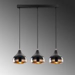 Hanglamp 3-Lichts Yildo Metaal Zwart Koper