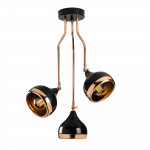 Hanglamp Yildo Shine Metaal Zwart Koper 3-Lichts