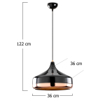 Hanglamp 1-Lichts Yildo Metaal Zwart Koper