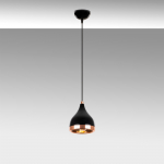 Hanglamp Yildo Metaal Zwart Koper 1-Lichts