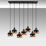 Hanglamp 7-Lichts Yildo Metaal Zwart