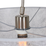 Steinhauer Elegant Classy Wandlamp Met Zilveren Sizoflor Kap Ø50cm