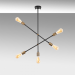Hanglamp Beste Metaal Zwart Goud 5-Lichts