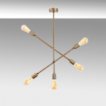 Hanglamp Beste Metaal Goud 5-Lichts