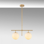 Hanglamp Roe Metaal Shiny Goud 2-Lichts