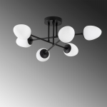 Hanglamp Camflo Metaal Zwart 6-Lichts