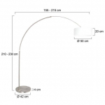 Steinhauer Sparkled Light Vloerlamp Met Kap Chintz Wit Ø50cm