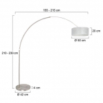 Steinhauer Sparkled Light Vloerlamp Met Kap Sizoflor Zilver