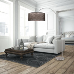 Steinhauer Sparkled Light Vloerlamp Met Kap Sizoflor Zwart Ø50cm