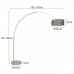 Steinhauer Sparkled Light Vloerlamp Met Kap Sizoflor Zwart Ø50cm