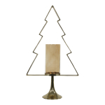 Lesli Living Kerstboom Aurum Met Windlicht Alu Goud Met Goud Glas 89cm