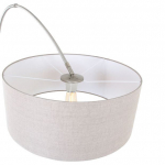 Steinhauer Sparkled Light Vloerlamp Met Kap Grijs Linnen Ø50cm