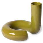 HKliving Hk Objects: Ceramic Twisted Vaas Glossy Olive