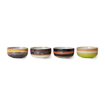 HKliving 70s Ceramics: Dessert Schaal Humus Set van 4