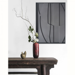 Schilderij Bergamo Zwart 80x120cm - Giga Meubel