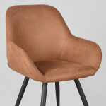 LABEL51 Eetkamerstoel Fender - Cognac - Micro Suede