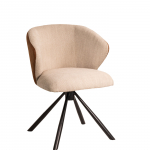 Eetkamerstoel Gaby Camel/Naturel draaibaar - Giga Meubel